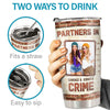 Custom Photo Partners In Crime - Bestie Personalized Custom Tumbler - Gift For Best Friends, BFF, Sisters
