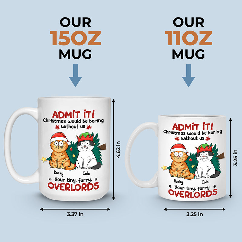 On Naughty List We Regret Nothing - Cat Personalized Custom Mug - Christmas Gift For Pet Owners, Pet Lovers