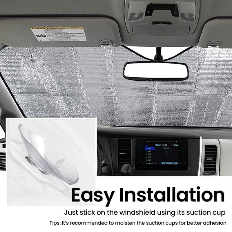 Custom Photo Together We Go - Dog & Cat Personalized Custom Auto Windshield Sunshade, Car Window Protector - Gift For Pet Owners, Pet Lovers