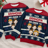 This Grandma Belongs To Green Style - Family Personalized Custom Ugly Sweatshirt - Unisex Wool Jumper - New Arrival Christmas Gift For Grandma, Grandparents